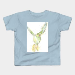 Green Parakeet Kids T-Shirt